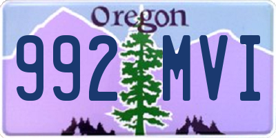 OR license plate 992MVI