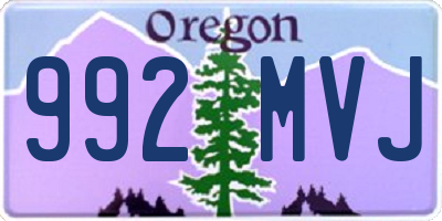OR license plate 992MVJ