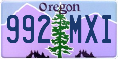 OR license plate 992MXI