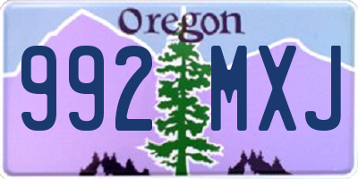 OR license plate 992MXJ