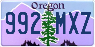 OR license plate 992MXZ
