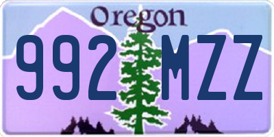 OR license plate 992MZZ