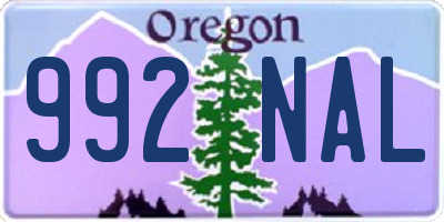 OR license plate 992NAL