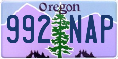 OR license plate 992NAP
