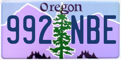 OR license plate 992NBE