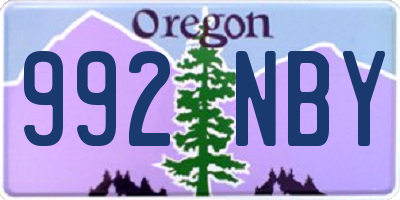 OR license plate 992NBY