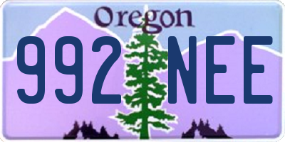 OR license plate 992NEE