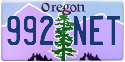 OR license plate 992NET