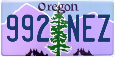 OR license plate 992NEZ
