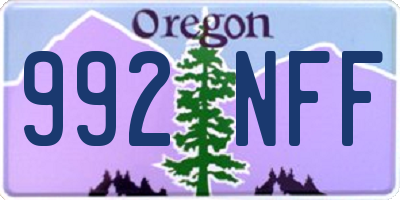 OR license plate 992NFF