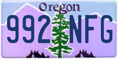 OR license plate 992NFG