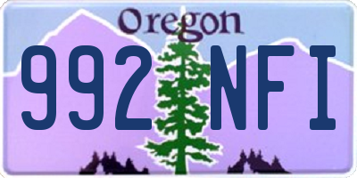 OR license plate 992NFI
