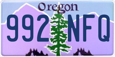 OR license plate 992NFQ