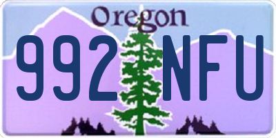 OR license plate 992NFU