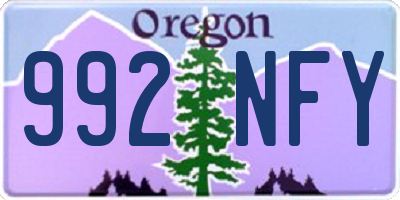 OR license plate 992NFY