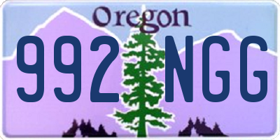 OR license plate 992NGG