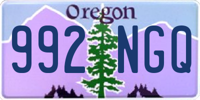 OR license plate 992NGQ