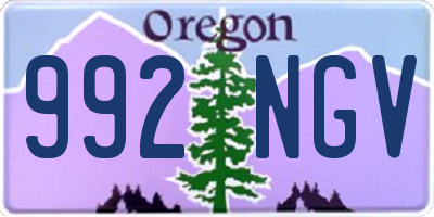 OR license plate 992NGV