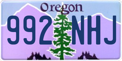OR license plate 992NHJ