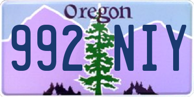 OR license plate 992NIY