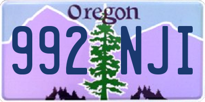 OR license plate 992NJI