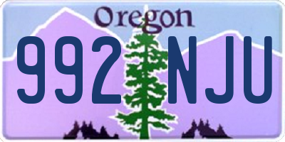 OR license plate 992NJU
