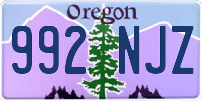 OR license plate 992NJZ