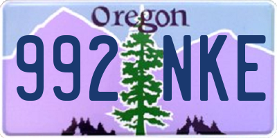 OR license plate 992NKE
