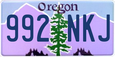 OR license plate 992NKJ