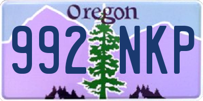 OR license plate 992NKP