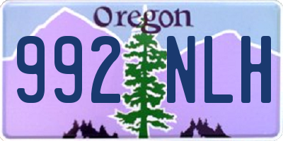 OR license plate 992NLH