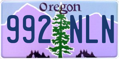 OR license plate 992NLN