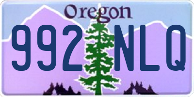 OR license plate 992NLQ