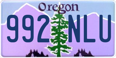 OR license plate 992NLU
