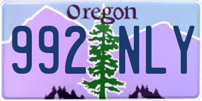 OR license plate 992NLY