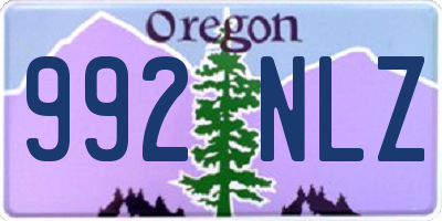 OR license plate 992NLZ