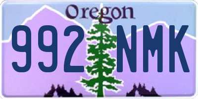 OR license plate 992NMK