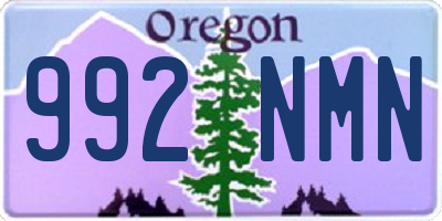 OR license plate 992NMN