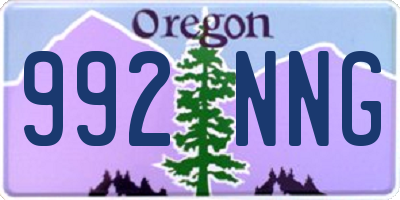 OR license plate 992NNG