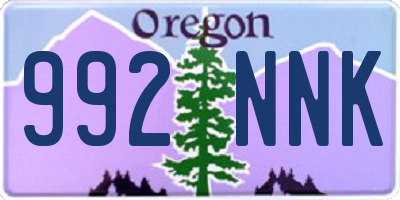 OR license plate 992NNK