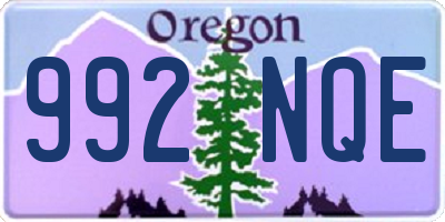 OR license plate 992NQE
