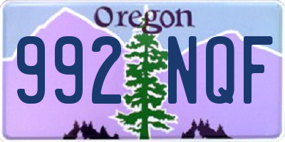 OR license plate 992NQF