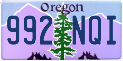 OR license plate 992NQI