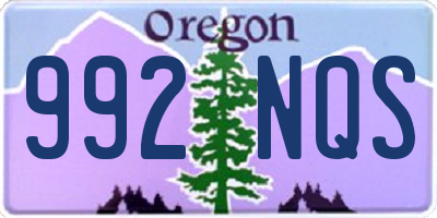 OR license plate 992NQS