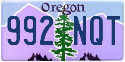 OR license plate 992NQT