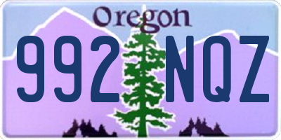 OR license plate 992NQZ