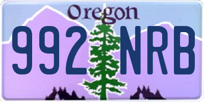 OR license plate 992NRB