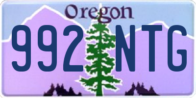 OR license plate 992NTG