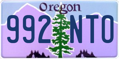 OR license plate 992NTO