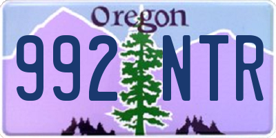 OR license plate 992NTR